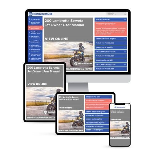 Lambretta Serveta Jet 200 Owner user Manual guide